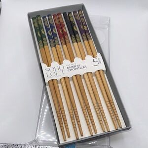 Soho Loft Bamboo Chopsticks Set of 5